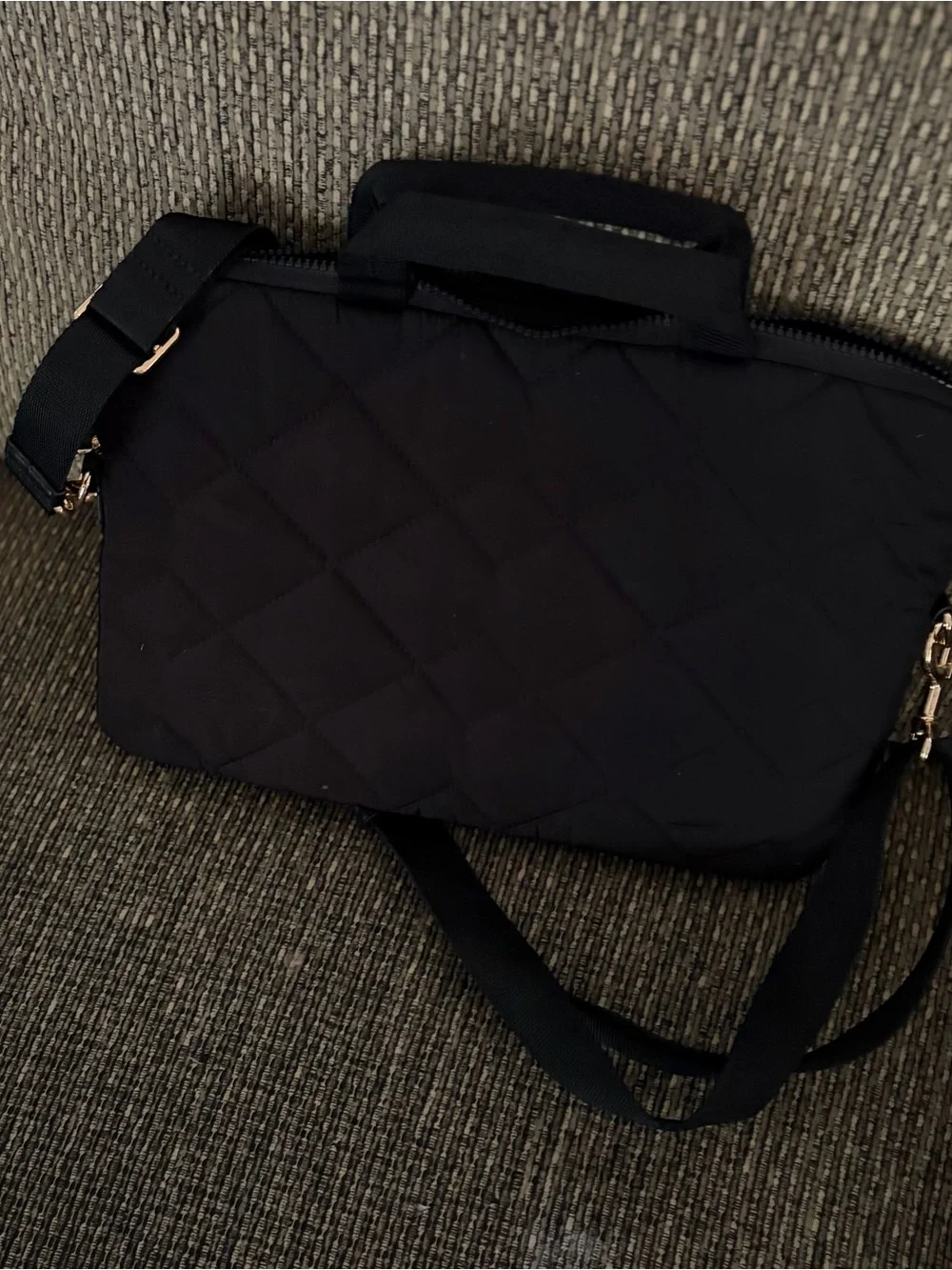 Marc Jacobs Black Quilted Laptop Brief